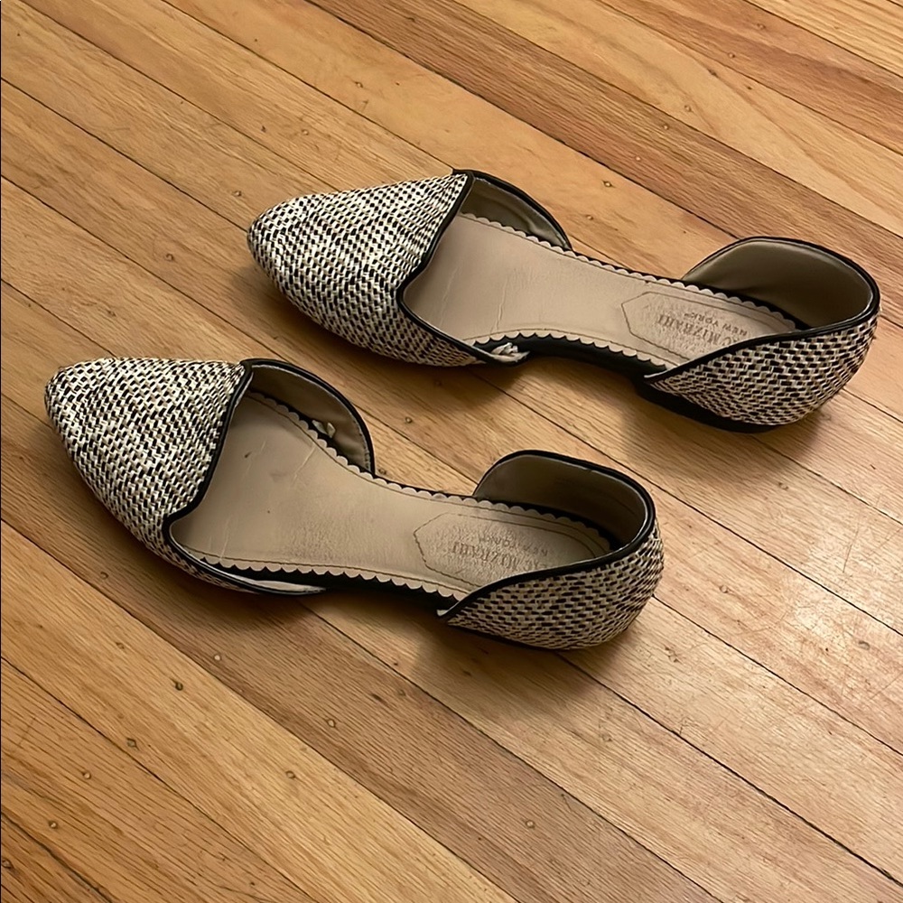 Women's Black and White Flats